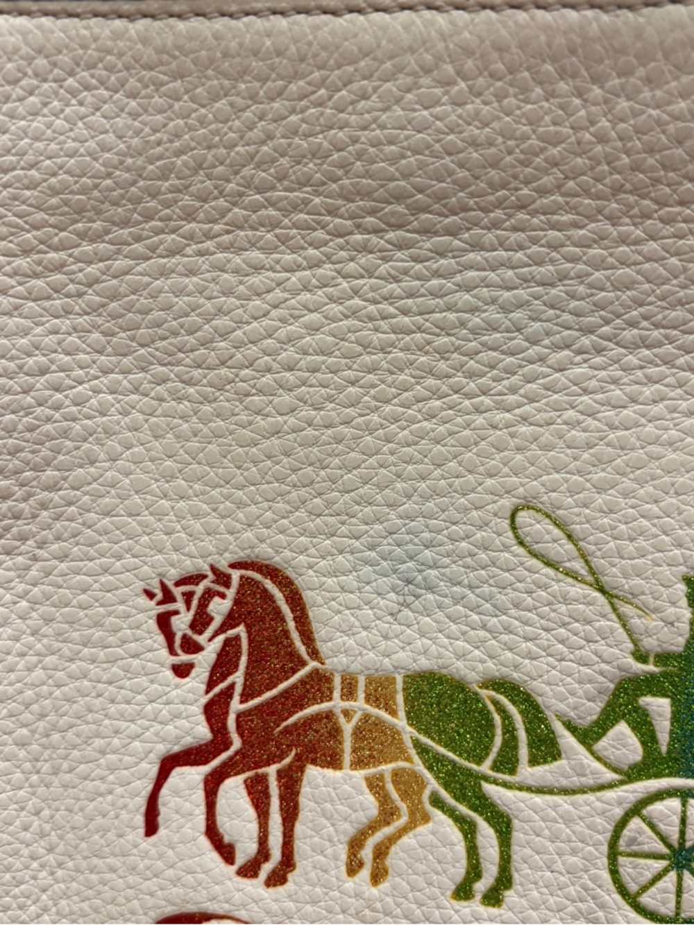 COACH Pride Cream Crossbody with Rainbow Horse & Carriage Logo - Picture 3 of 14